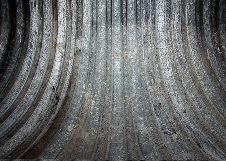 Metal wall texture in empty interiorの写真素材