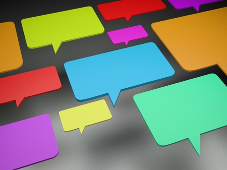 3d dialog bubble talkの写真素材