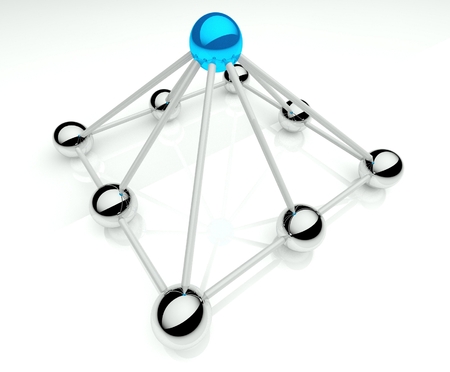 Hierarchy in business, 3d network communicationの写真素材