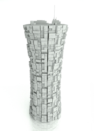 3d futuristic modern buildingの写真素材