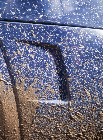 Off-road Car body in mud, texture surface
