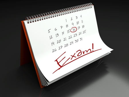 Exam important day calendar conceptの写真素材