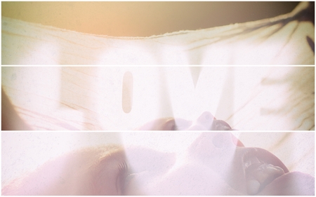 Love word on vintage blurred background, concept signの写真素材