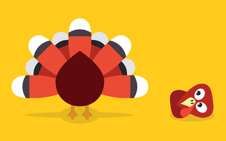 Thanksgiving turkey with head cut off