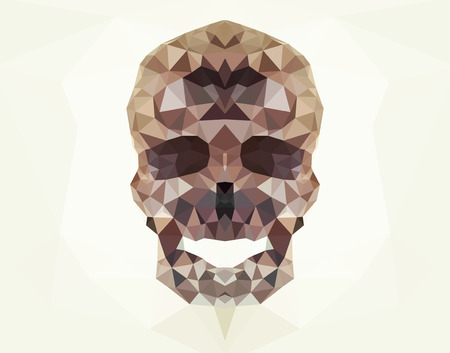 Human skull vector, geometric modern illustrationのイラスト素材