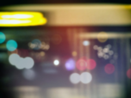 Street blurred lights of cars urban abstract bokehの写真素材
