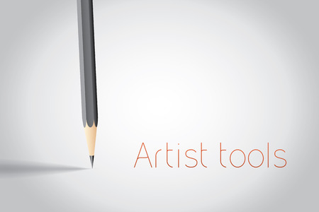Pencil with place for text, vector backgroundのイラスト素材