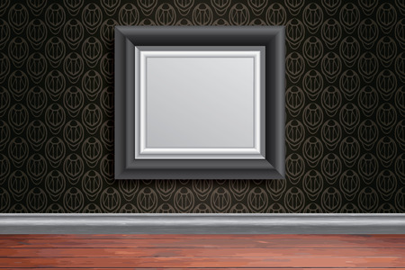 Realistic picture frame vector, illustration backgroundのイラスト素材