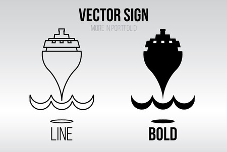 Linear icon vector set, line and bold styleのイラスト素材