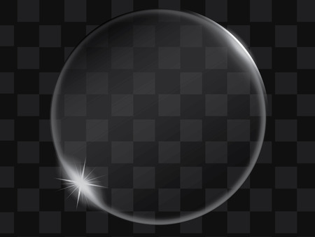 Vector transparent glass bubble or button shapeのイラスト素材