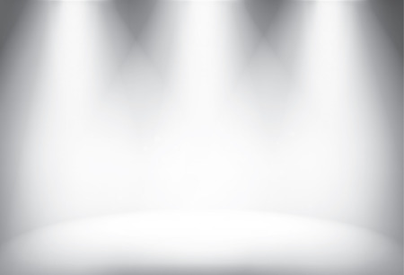 Illuminated stage with scenic lights, vector backgroundのイラスト素材