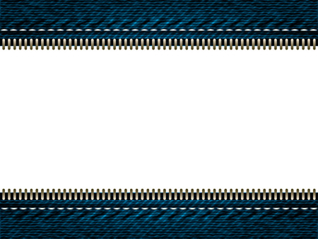 Denim jeans with zipper, empty copy spaceのイラスト素材