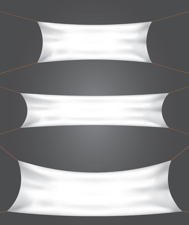 Empty banner flag, vector setのイラスト素材