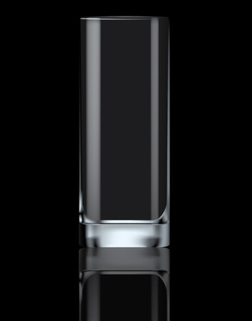 Empty drinking glass on black background, vectorのイラスト素材