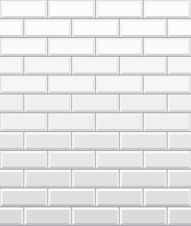 Seamless white brick wall pattern wallpaperのイラスト素材