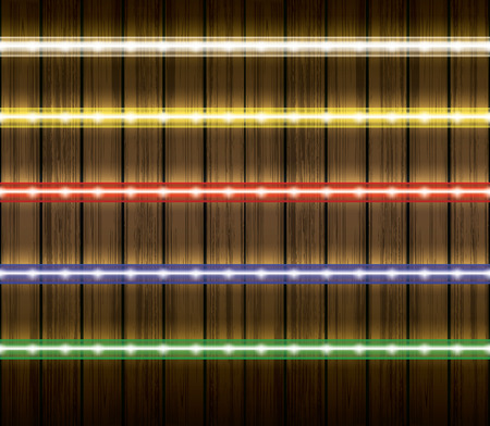 Colorful led light stripes illustration setのイラスト素材