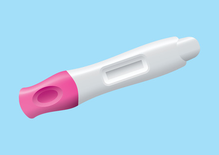 Pregnancy test isolated flat design, vector illustrationのイラスト素材