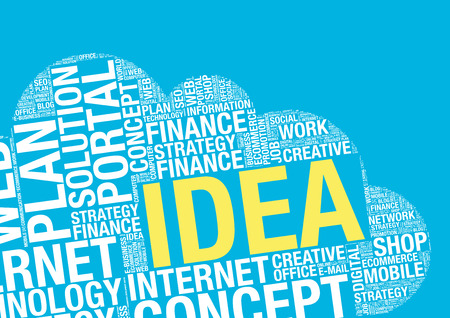 Word cloud ideas, technology vector concept illustrationのイラスト素材