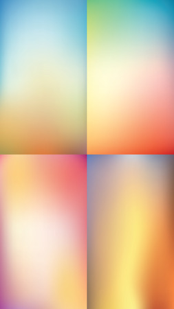 Set of smartphones template with blurred unfocused, vector backgroundのイラスト素材