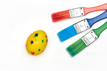 Painting Eggの写真素材