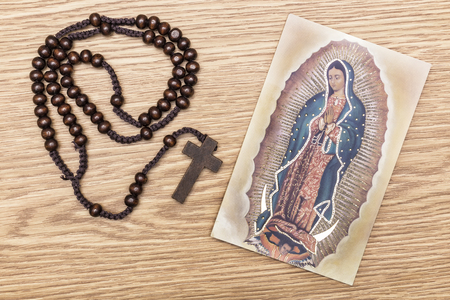 Virgin of Guadalupe and Rosaryの写真素材