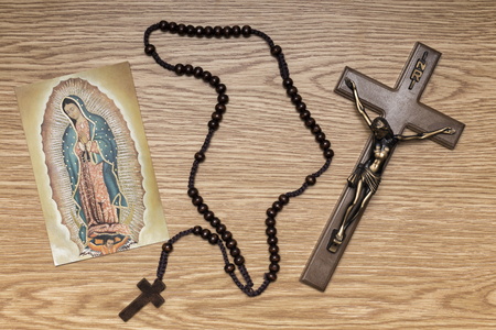 Virgin of Guadalupe and Rosaryの写真素材