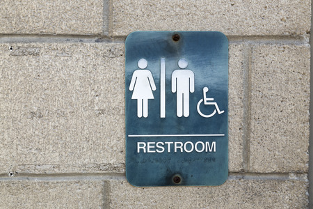 The Bathroom Signの写真素材