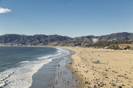 Enjoying the Beachの写真素材