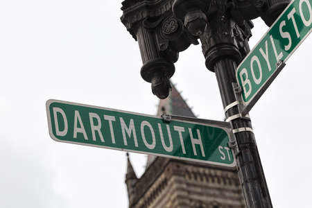 Boston Streets Signs Nameの写真素材