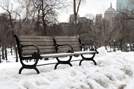 Winter in Boston Commonの写真素材