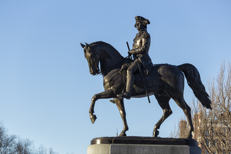 George Washington Statue Bostonの写真素材