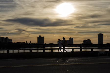 Sunset in Bostonの写真素材