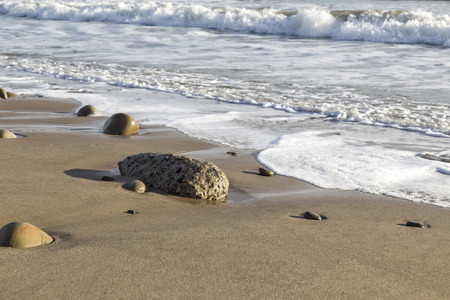 Wetting the Rockの写真素材