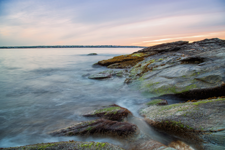 A Beautiful Sunset on the Beachの写真素材