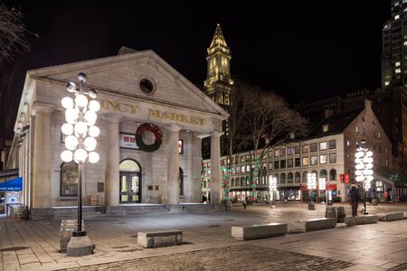 A Christmas Night in Bostonの写真素材