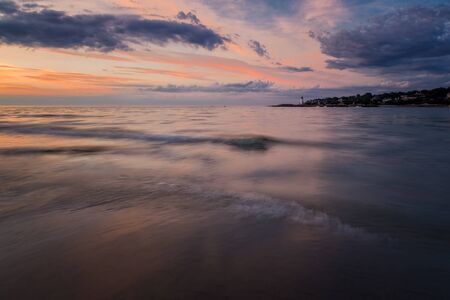 Sunset in Gloucester Massachusettsの写真素材