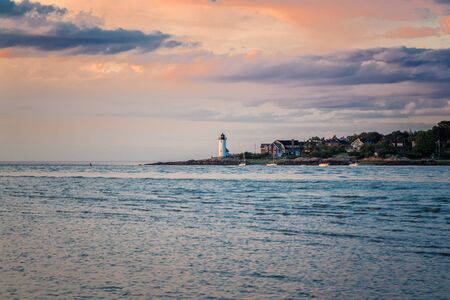 Sunset in Gloucester Massachusettsの写真素材