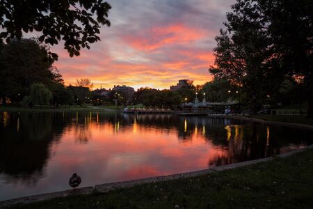 Sunset in Bostonの写真素材