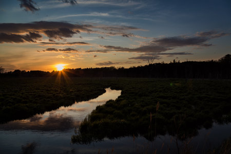 Sunset in Sudbury Massachusetts