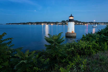 Winter Island light in Salem, Massachusettsの写真素材