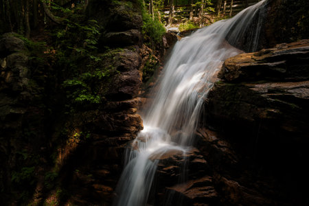 Waterfalls in the White Mountains in New Hampshireの写真素材