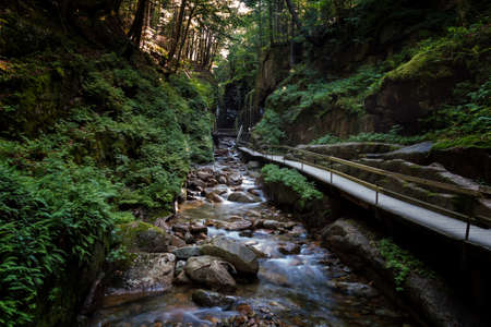 Waterfalls in the White Mountains in New Hampshire