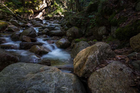 Waterfalls in the White Mountains in New Hampshire