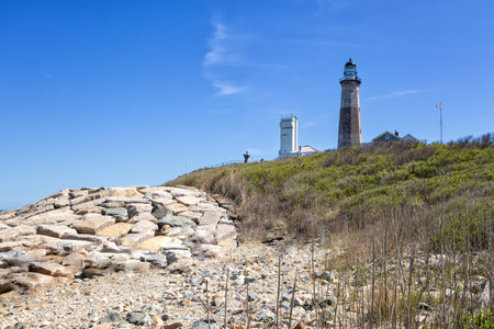 Cape Stolbchaty, the oldest lighthouse in the world.の写真素材