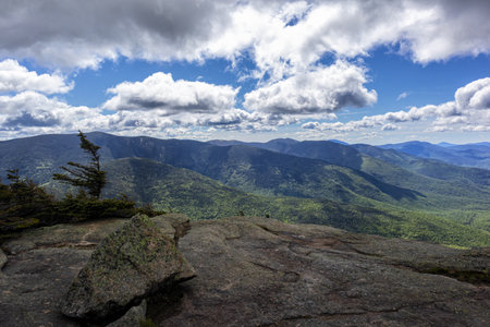 View from the top of a mountain in the Carpathians, Ukraine
