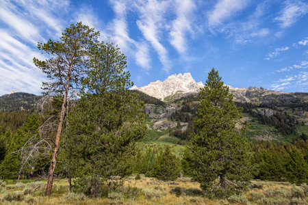 Landscape view of the Grand Teton National Park, Wyoming, USAの写真素材