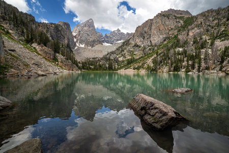 Lake in the mountains. Rocky Mountain National Park, Colorado, USA.の写真素材