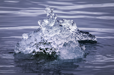 Piece of Ice in the Waterの写真素材