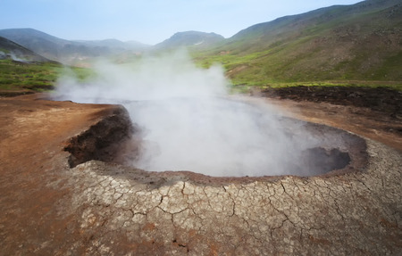 Geothermal Source in Hveragerdi, Icelandの写真素材