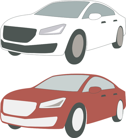 Two cars  icon illustration.のイラスト素材